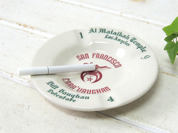 【1954’s・フリーメイソン】セラミック製・ヴィンテージ・アドバタイジング・灰皿・陶器