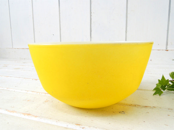 【FireKing】ファイヤーキング・イエロー・60'sヴィンテージ・ミキシングボウル・ボウル・食器
