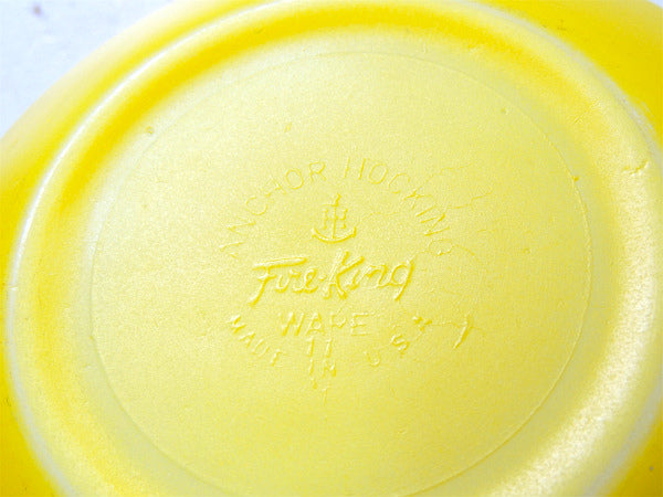 【FireKing】ファイヤーキング・イエロー・60'sヴィンテージ・ミキシングボウル・ボウル・食器