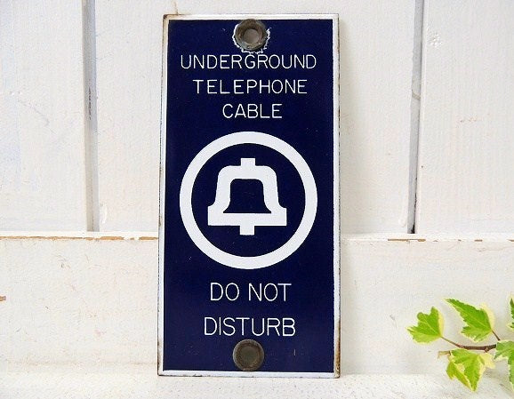 【BELL SYSTEM】ベルシステム・電話会社・ホーロー製・アンティーク・サインプレート・看板