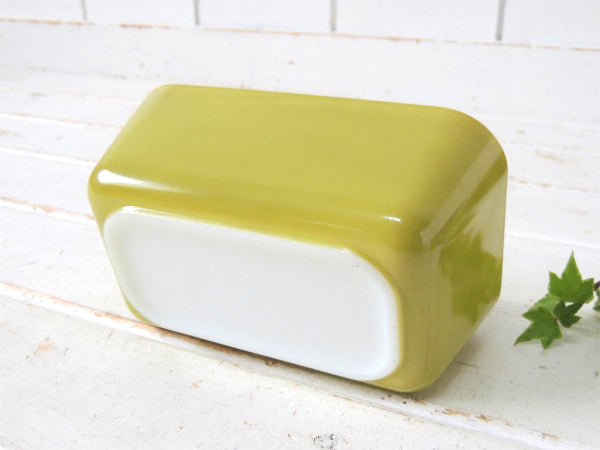 【PYREX】パイレックス・グリーン・ヴィンテージ・レフケース・レフリジレーター・保存容器(M)