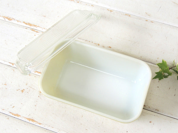 【PYREX】パイレックス・グリーン・ヴィンテージ・レフケース・レフリジレーター・保存容器(M)