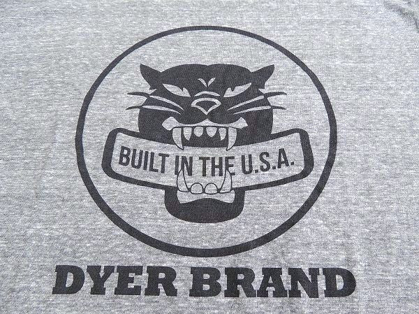 【DYER BRAND】ダイアーブランド“Panther”Tシャツ&ステッカー1枚付き/XL/グレー