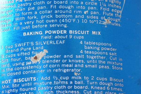 SWIFT'S Silverleaf ハンドル&フタ付き ブルー ヴィンテージ ラード缶 ティン缶