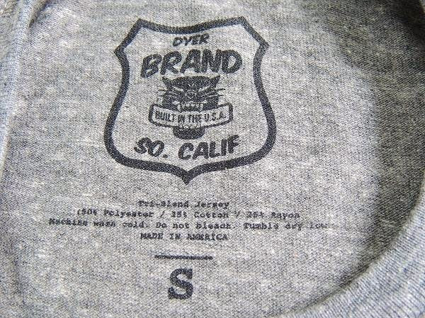 【DYER BRAND】ダイアーブランド・Spark Plug・Tシャツ&ステッカー/S/グレー