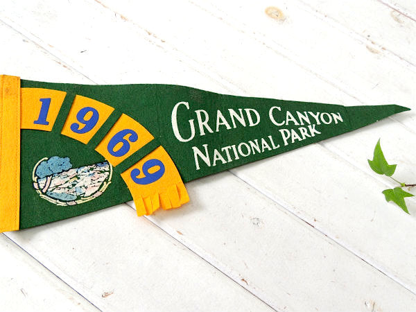 グランドキャニオン 1969's・アリゾナ・国立公園・ヴィンテージ・ペナント インテリア 旗