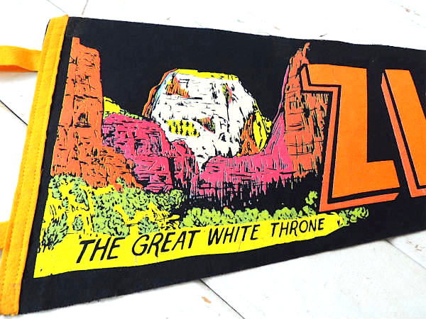 【1960's~ザイオン国立公園・ユタ州】ヴィンテージ・ペナント・旗 ・フラッグ・USA