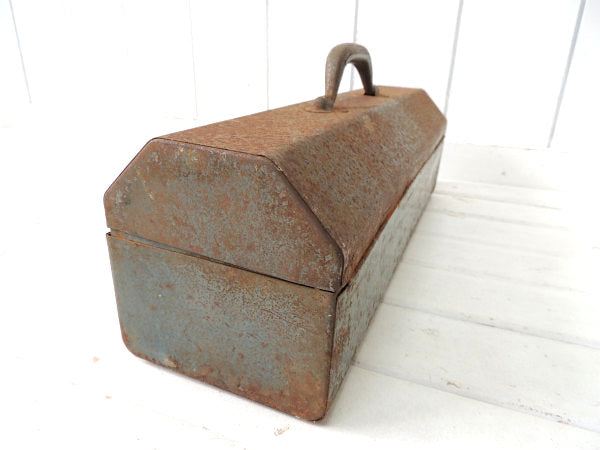 【クラフトマン】ガンメタリック色・メタル製・ヴィンテージ・ツールボックス/工具箱