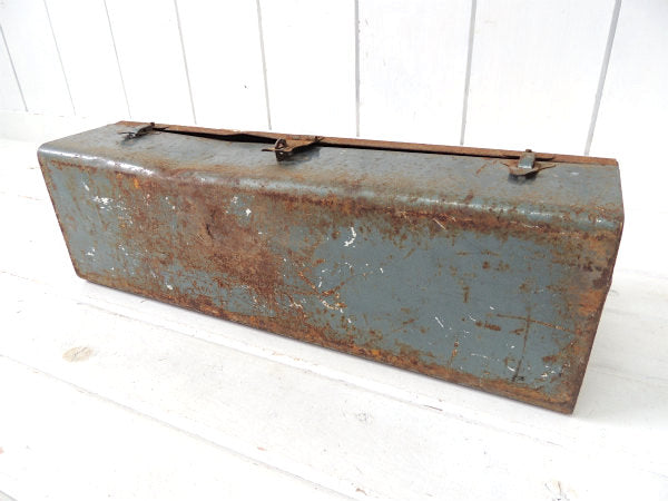 【クラフトマン】ガンメタリック色・メタル製・ヴィンテージ・ツールボックス/工具箱