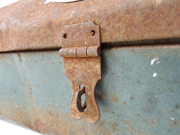 【クラフトマン】ガンメタリック色・メタル製・ヴィンテージ・ツールボックス/工具箱