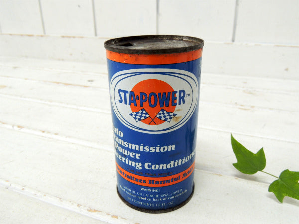 【STA・POWER・Auto】コンディショナー・ヴィンテージ缶・チェッカーフラッグ柄
