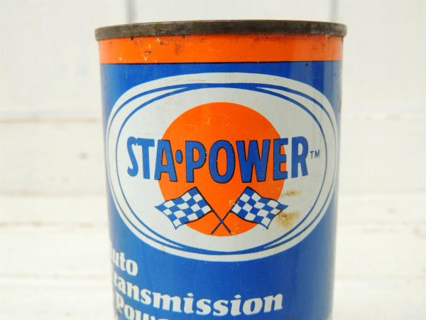 【STA・POWER・Auto】コンディショナー・ヴィンテージ缶・チェッカーフラッグ柄