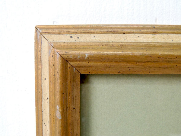 ゴールド×アイボリー・額縁　USA・風景画・木製フレーム・ヴィンテージ・アートフレーム