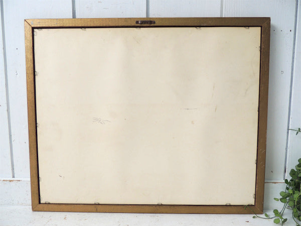 ゴールド×アイボリー・額縁　USA・風景画・木製フレーム・ヴィンテージ・アートフレーム