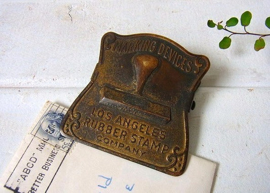 真鍮製　アンティーク・ノベルティ・OLDクリップ　USA