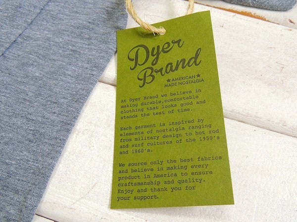 【DYER BRAND】ダイアーブランド・Crank・ポケットTシャツ&ステッカー/S/グレー