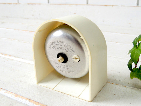 【Sunbeam】アイボリー色・プラスティック製・ヴィンテージ・キッチンタイマー・タイマー USA