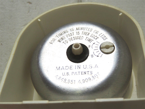 【Sunbeam】アイボリー色・プラスティック製・ヴィンテージ・キッチンタイマー・タイマー USA