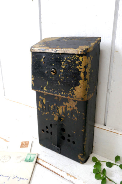 MAIL・ティン製・アンティーク・郵便受け・メールボックス・新聞受け付き・アメリカンビンテージ・US