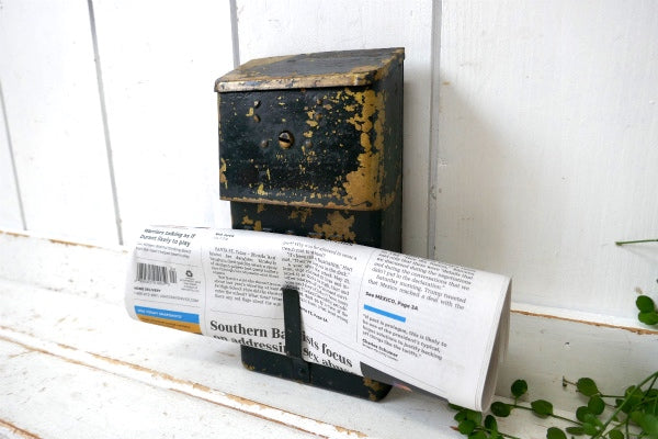 MAIL・ティン製・アンティーク・郵便受け・メールボックス・新聞受け付き・アメリカンビンテージ・US