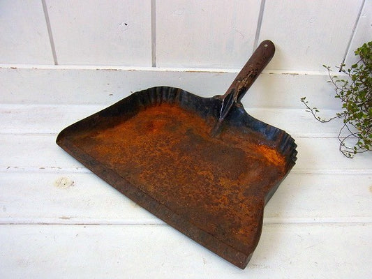 メタル製 ジャンク ヴィンテージ・ダストパン・ちりとり・USA・ガーデニング