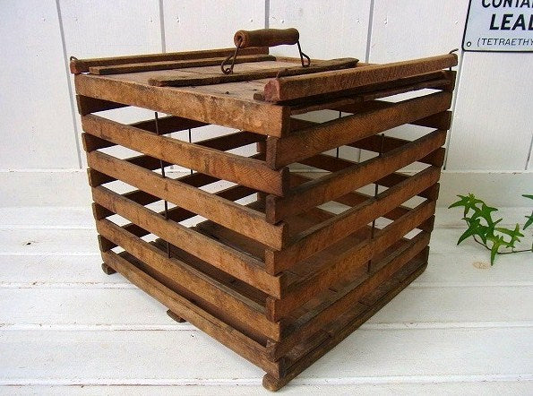 【ハンプティダンプティ】木製・アンティーク・エッグクレート/エッグケース/エッグキャリー　USA