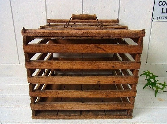 【ハンプティダンプティ】木製・アンティーク・エッグクレート/エッグケース/エッグキャリー　USA