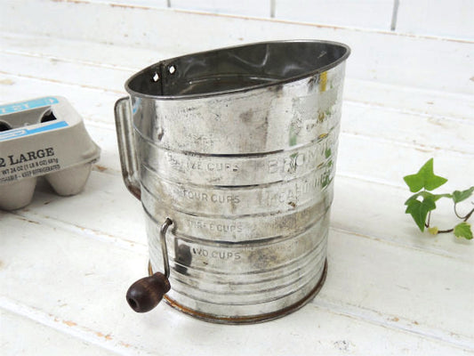 【BROMWELL】ティン製・ヴィンテージ・シフター 粉ふるい フラワーシフター USA