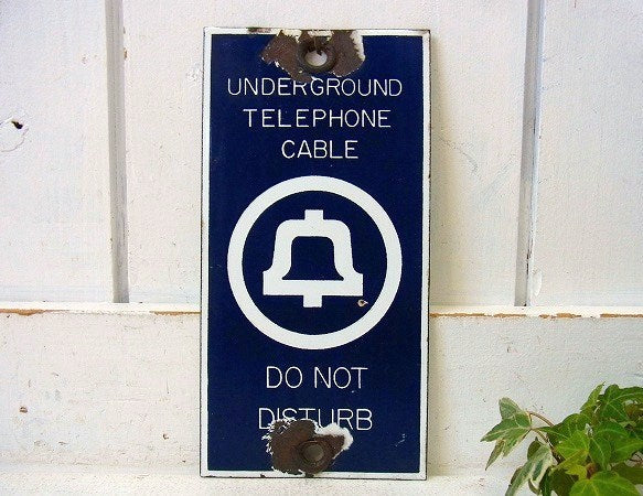 【BELL SYSTEM/ベル】電話会社のホーロー製・アンティーク・サインプレート/看板 USA