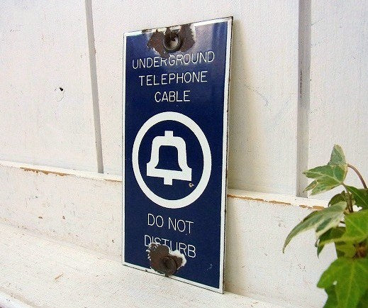 【BELL SYSTEM/ベル】電話会社のホーロー製・アンティーク・サインプレート/看板 USA