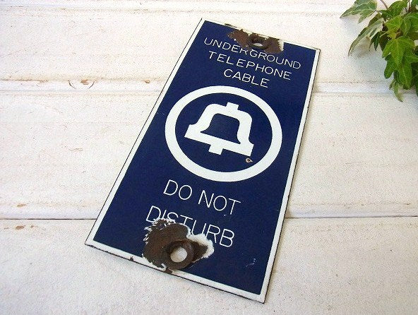 【BELL SYSTEM/ベル】電話会社のホーロー製・アンティーク・サインプレート/看板 USA