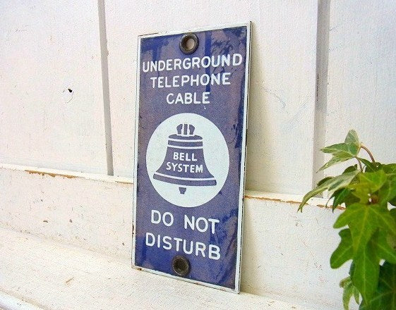 【BELL SYSTEM】電話会社・ホーロー製・アンティーク・サインプレート/看板 USA