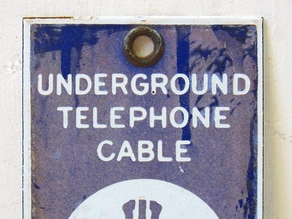 【BELL SYSTEM】電話会社・ホーロー製・アンティーク・サインプレート/看板 USA