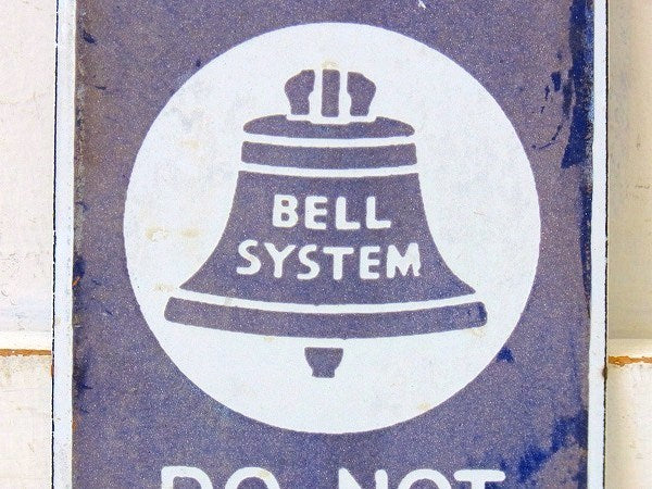 【BELL SYSTEM】電話会社・ホーロー製・アンティーク・サインプレート/看板 USA
