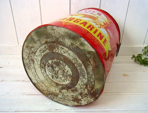 【DURKEE'S】マーガリンの大きなヴィンテージ・ブリキ缶/ティン缶 USA