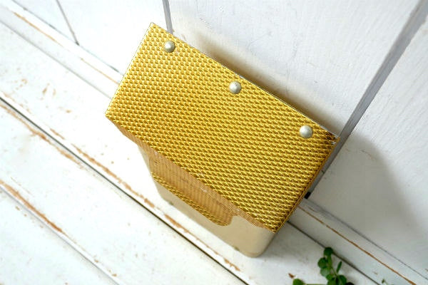 ゴールドトーン×スタッズ・ミッドセンチュリー・ヴィンテージ ・郵便受け・ポスト・メールボックス