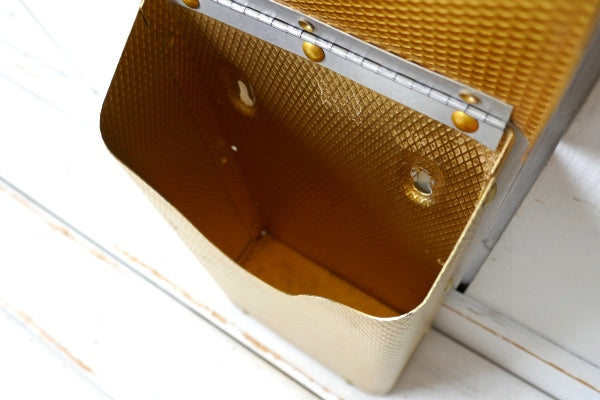 ゴールドトーン×スタッズ・ミッドセンチュリー・ヴィンテージ ・郵便受け・ポスト・メールボックス