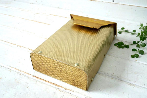 ゴールドトーン×スタッズ・ミッドセンチュリー・ヴィンテージ ・郵便受け・ポスト・メールボックス