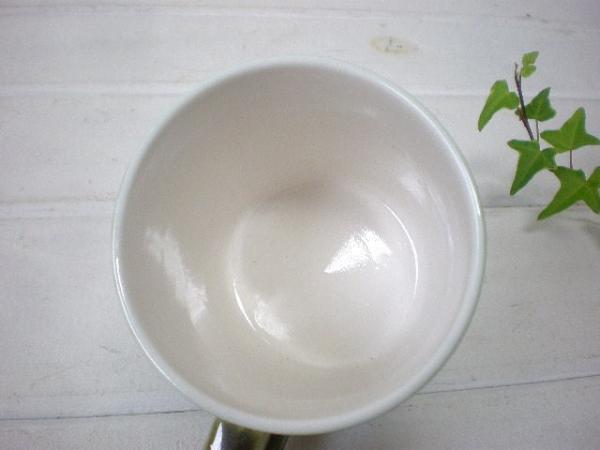 レトロなウロコ柄　陶器製ヴィンテージ・マグカップ