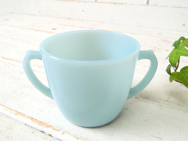 【ファイヤーキング】Fire King・50's・ターコイズ・シュガー&クリーマー・食器