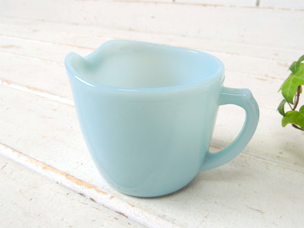 【ファイヤーキング】Fire King・50's・ターコイズ・シュガー&クリーマー・食器