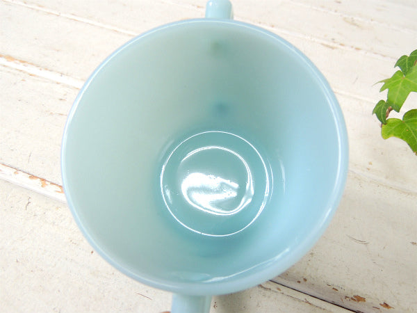 【ファイヤーキング】Fire King・50's・ターコイズ・シュガー&クリーマー・食器