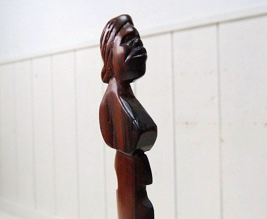 木彫りの女性・ヴィンテージ・レターオープナー/ペーパーナイフ USA