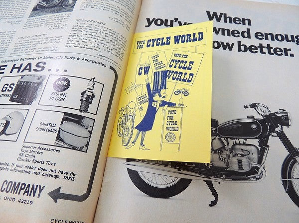 サイクルワールド 1968・トライアンフ アメリカンビンテージ オートバイ 雑誌 USA バイク