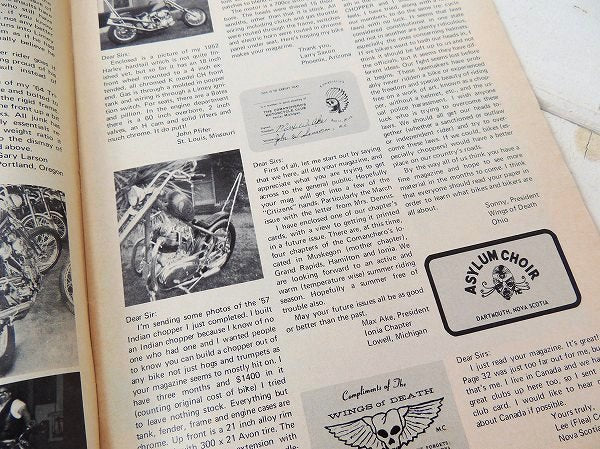 1970 chopper チョッパー BIG TWIN ビンテージ バイク雑誌・ハーレー・オートバイ