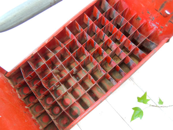 USA・レッドカラー・メタル製・工業系・工具箱・ヴィンテージ・ツールボックス・バスケット