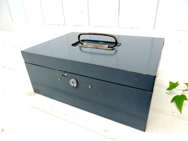 【Steelmaster・NY】工業系・仕切り付き・ビンテージ・キャッシュボックス/金庫USA