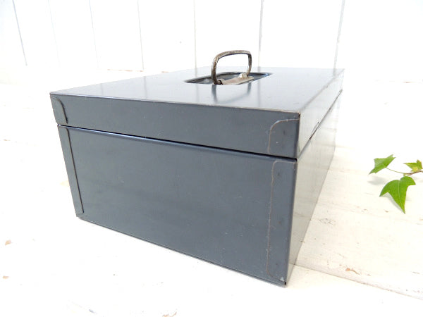 【Steelmaster・NY】工業系・仕切り付き・ビンテージ・キャッシュボックス/金庫USA