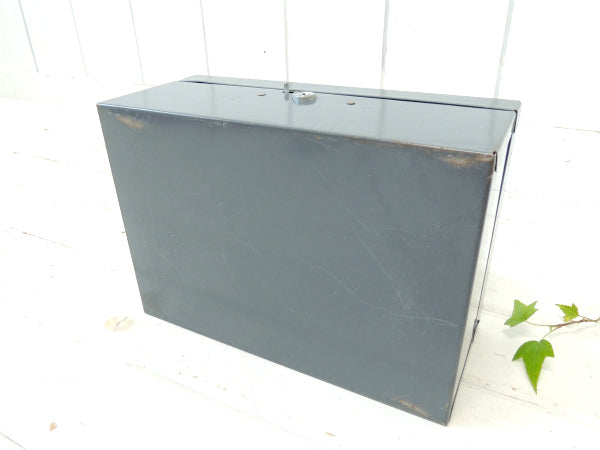 【Steelmaster・NY】工業系・仕切り付き・ビンテージ・キャッシュボックス/金庫USA