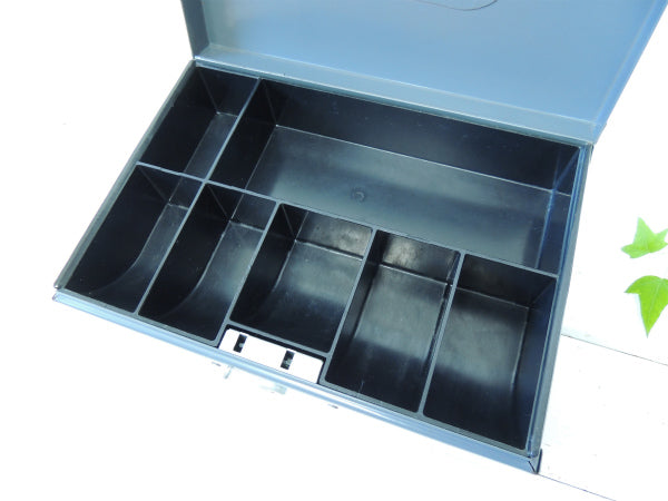 【Steelmaster・NY】工業系・仕切り付き・ビンテージ・キャッシュボックス/金庫USA